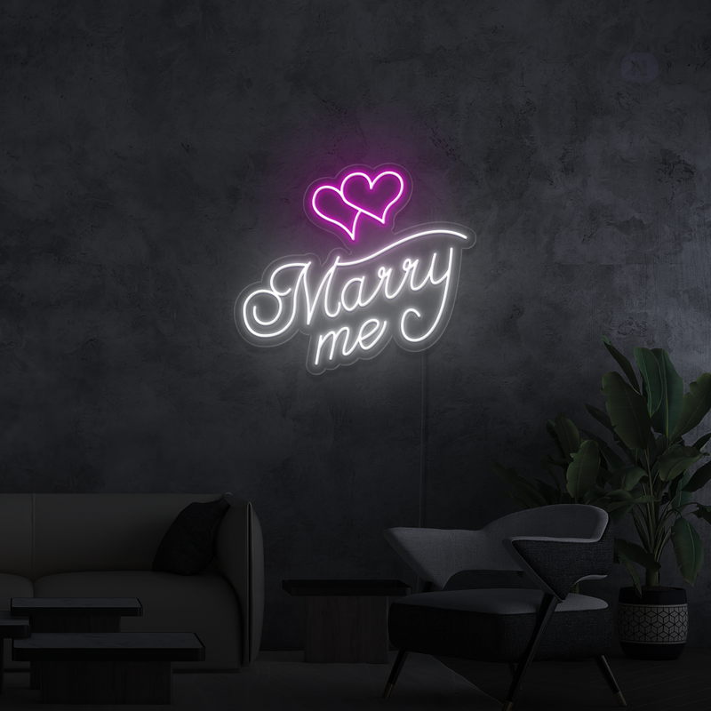 Cartel neon Marry me