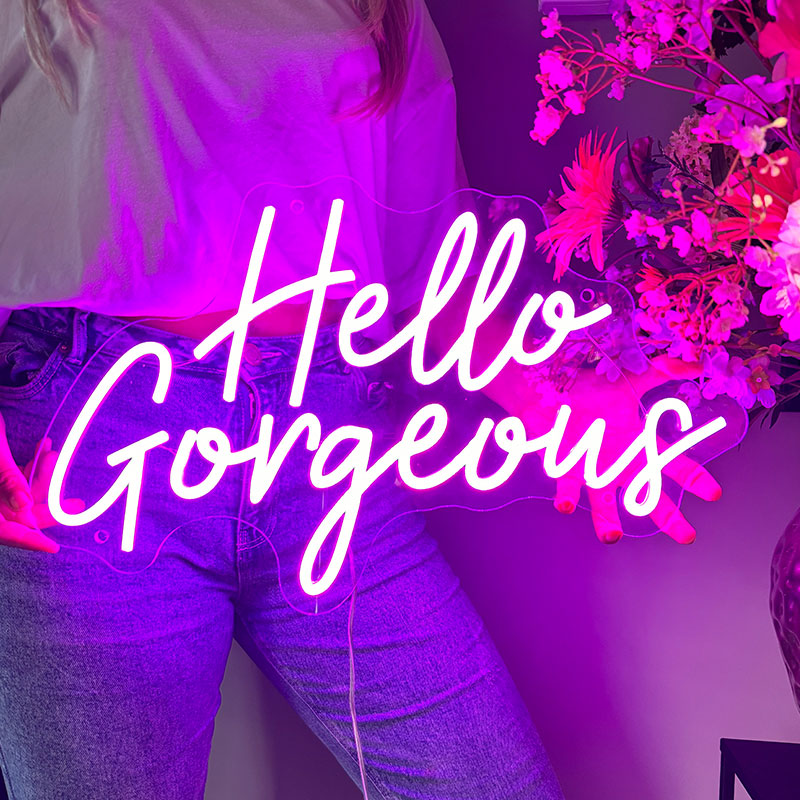 Cartel neon Hello Gorgeous