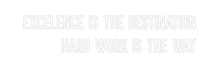 Neon personalizado: EXCELENCE IS ...