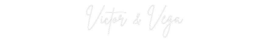 Neon personalizado: Víctor & Vega
