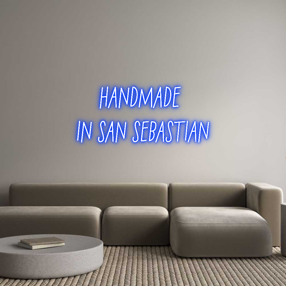 Neon personalizado: HANDMADE 
IN...