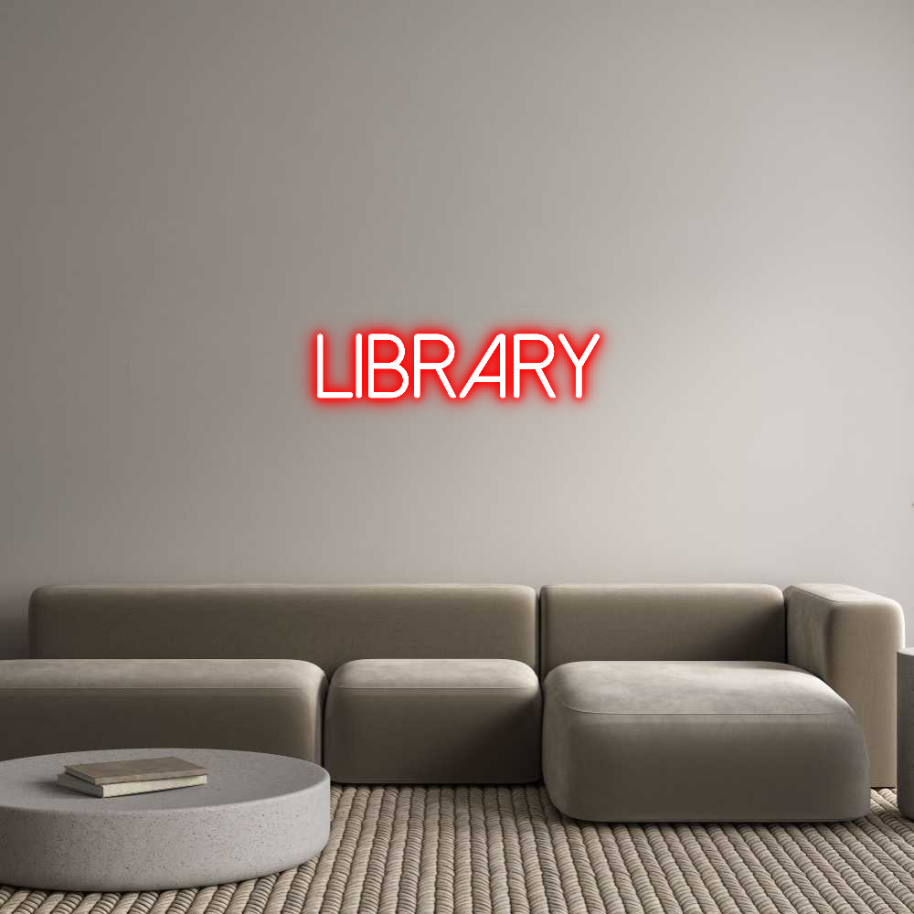 Neon personalizado: LIBRARY