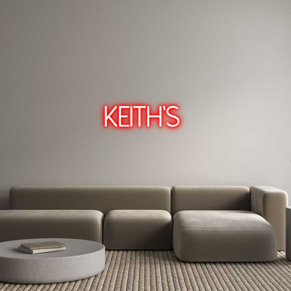 Neon personalizado: Keith's