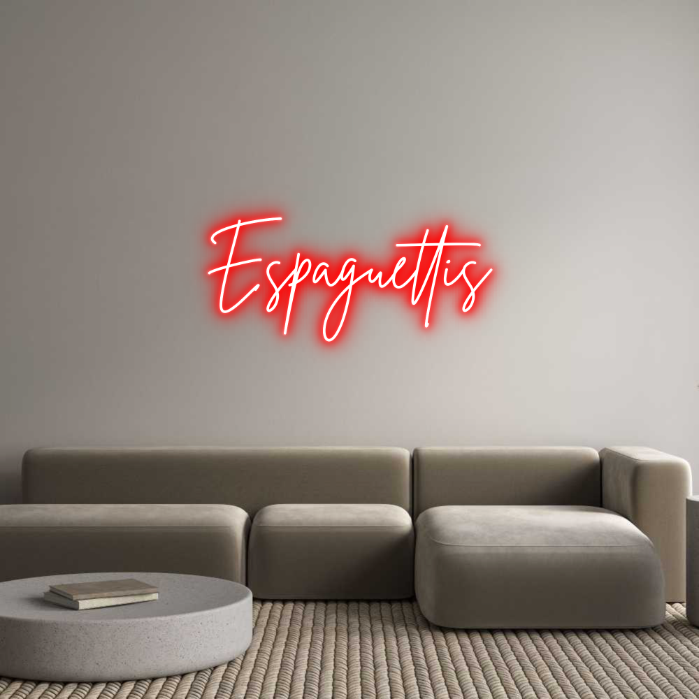 Neon personalizado: Espaguettis