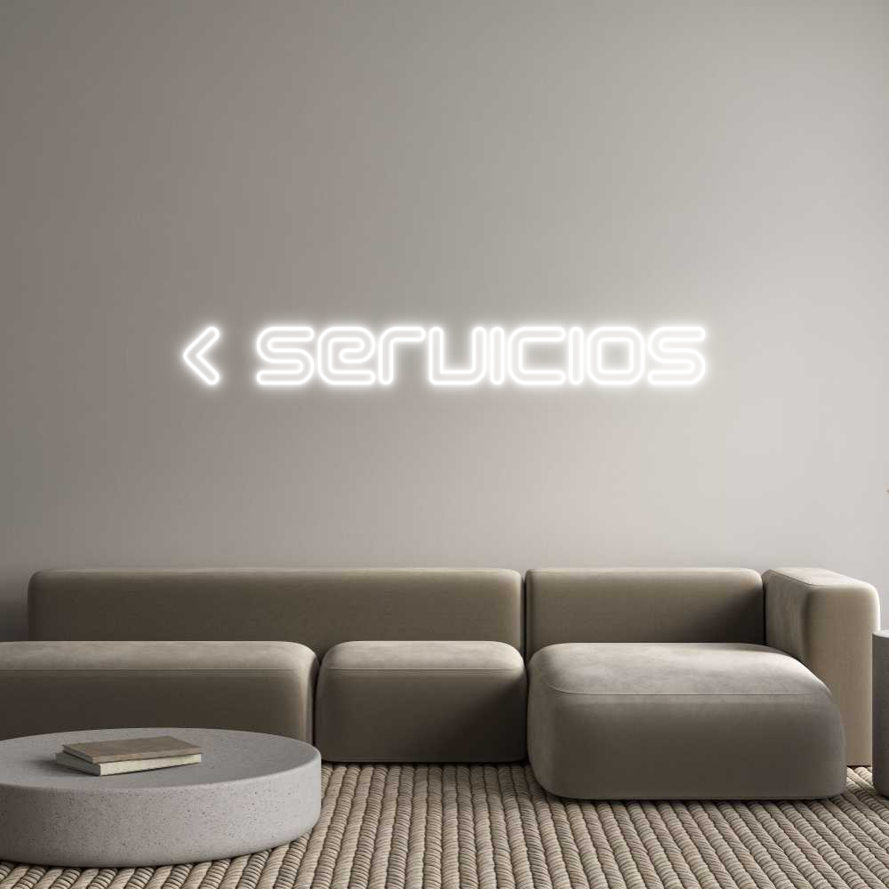 Neon personalizado: < Servicios