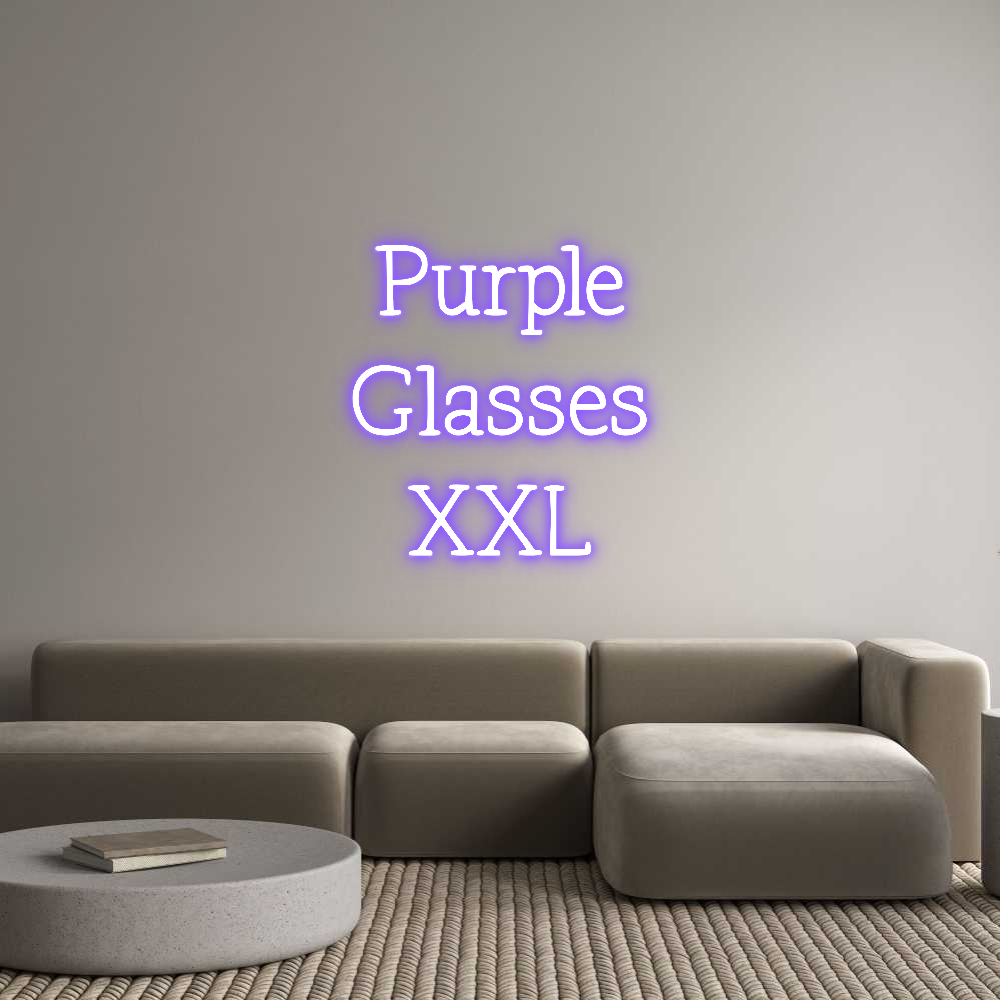 Neon personalizado: Purple
Glass...