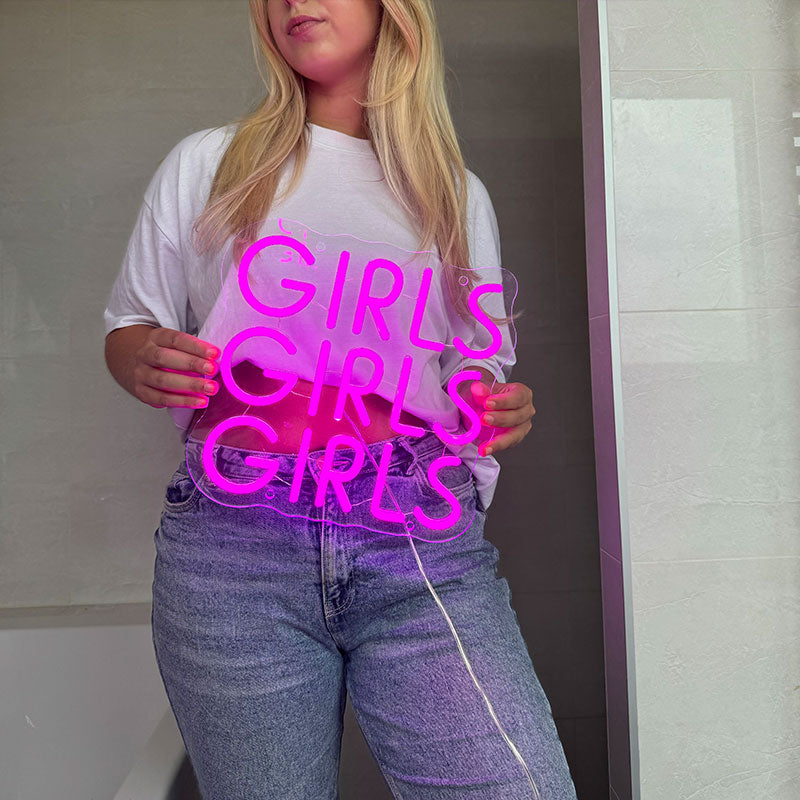 Cartel neon Girls Girls Girls