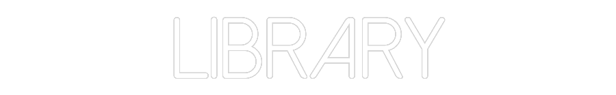 Neon personalizado: LIBRARY