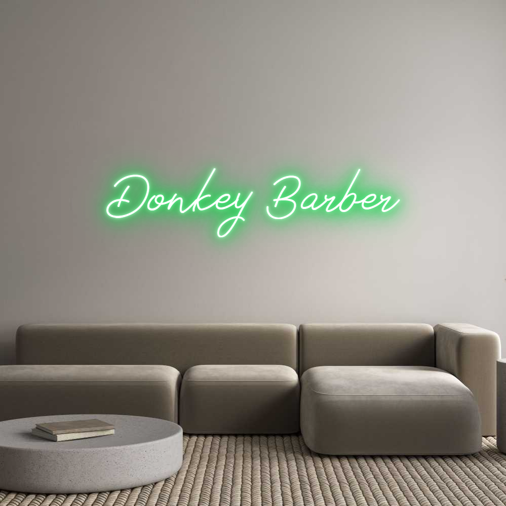 Neon personalizado: Donkey Barber