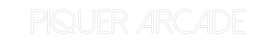 Neon personalizado: Piquer Arcade