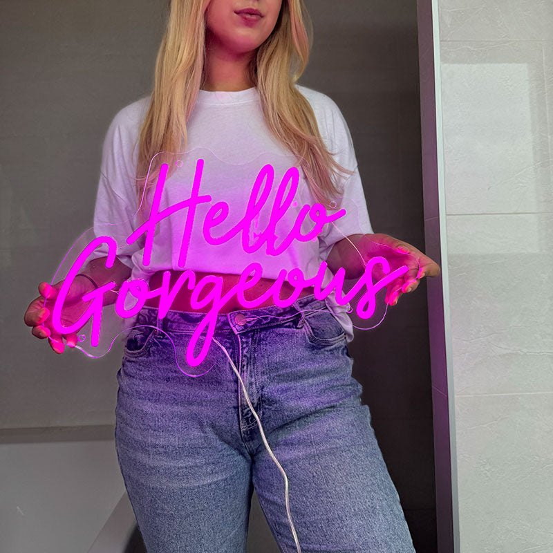 Cartel neon Hello Gorgeous