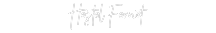 Neon personalizado: Hostal Fornet