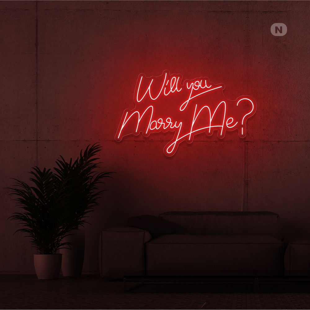 Cartel neon Will You Marry Me