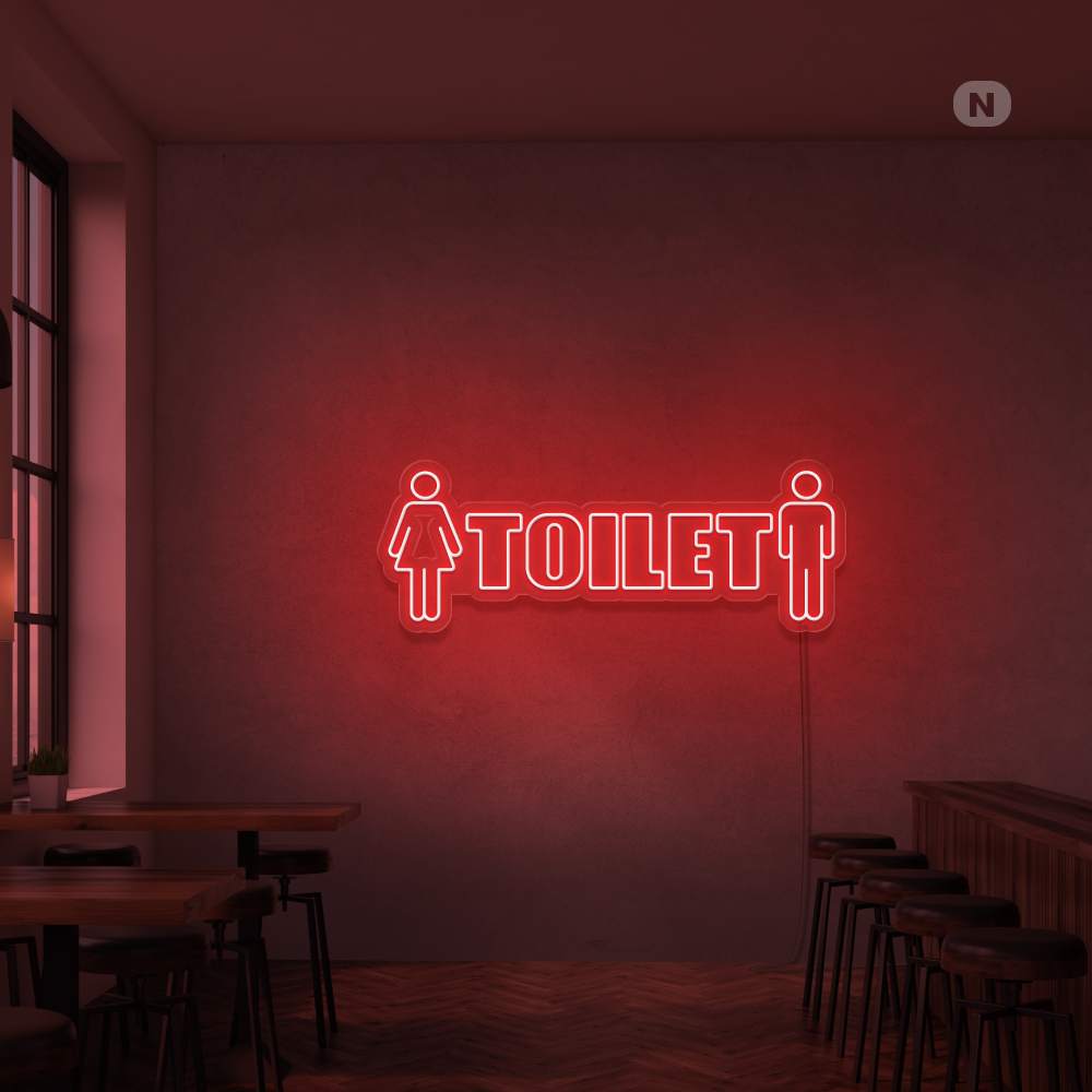 Cartel neon Toilet