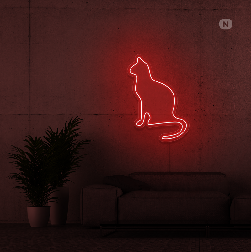 Cartel neon Gato