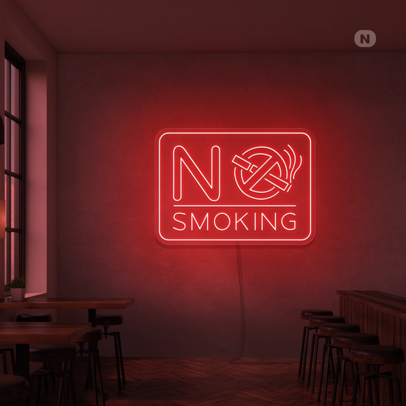 Cartel neon No Smoking