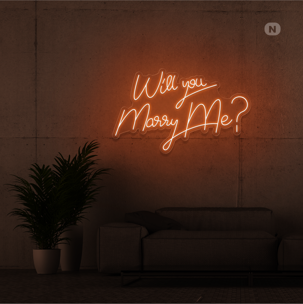Cartel neon Will You Marry Me