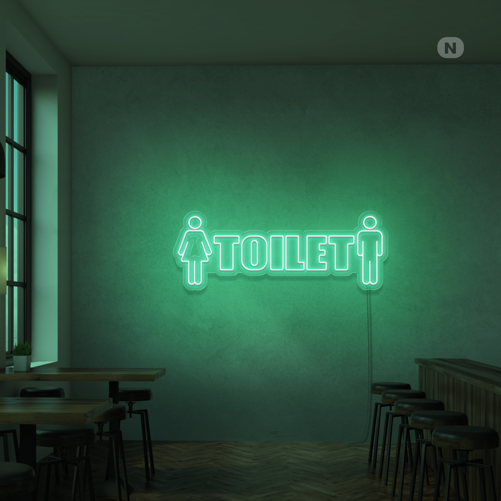 Cartel neon Toilet