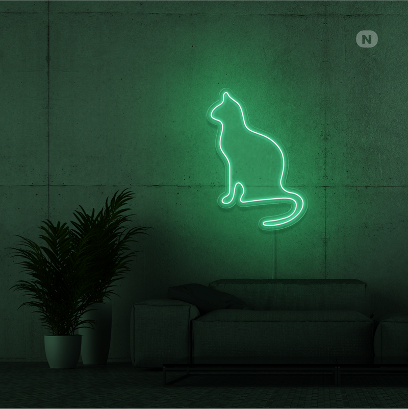 Cartel neon Gato