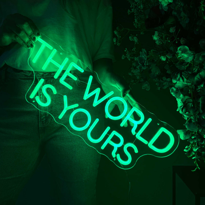 Cartel neon The World Is Yours