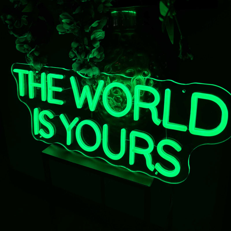 Cartel neon The World Is Yours