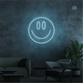 Cartel neon Cara sonriente