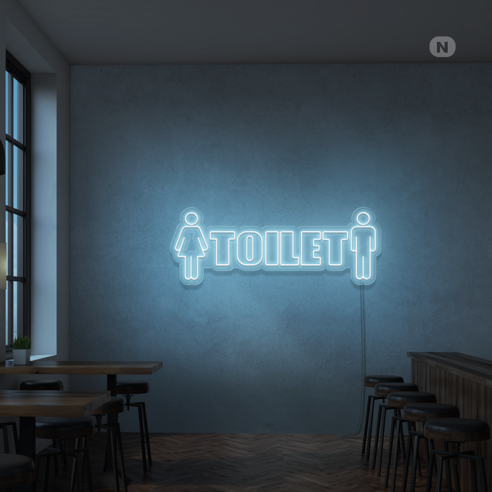Cartel neon Toilet