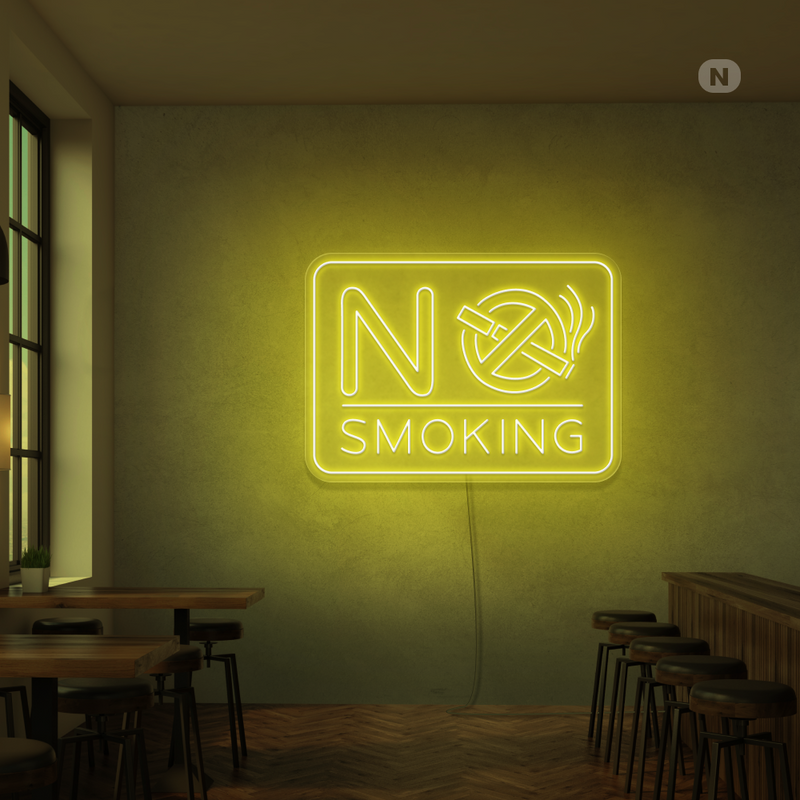 Cartel neon No Smoking