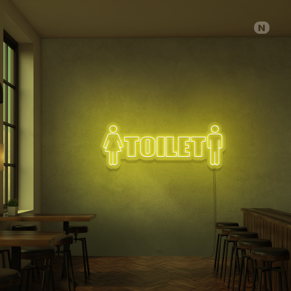 Cartel neon Toilet