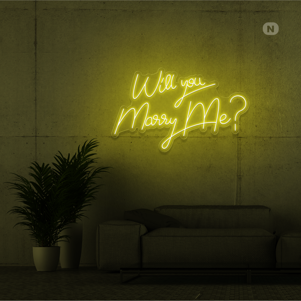 Cartel neon Will You Marry Me