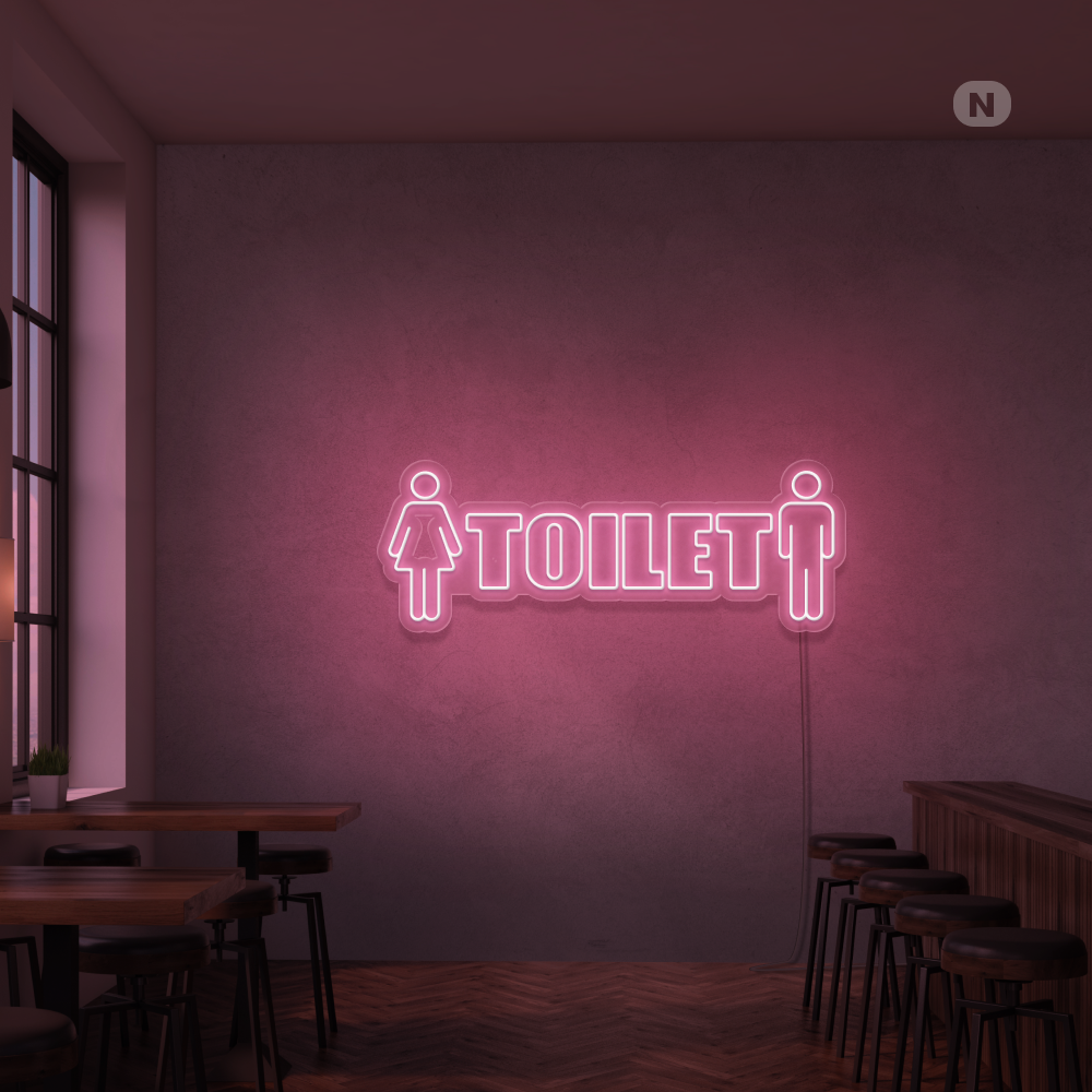 Cartel neon Toilet