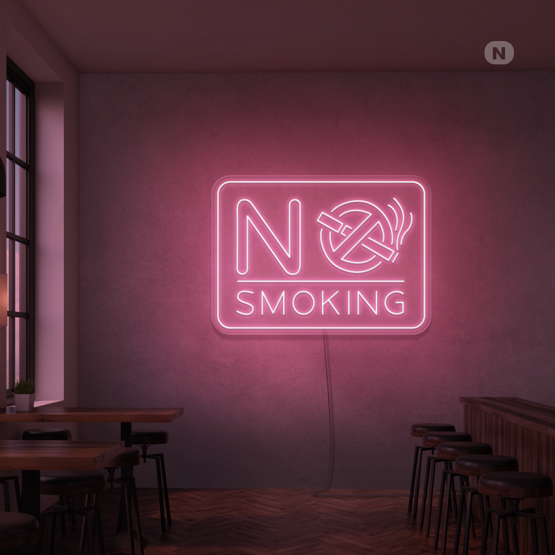 Cartel neon No Smoking