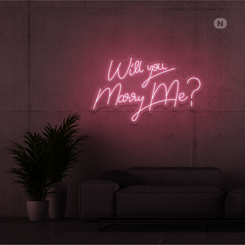 Cartel neon Will You Marry Me