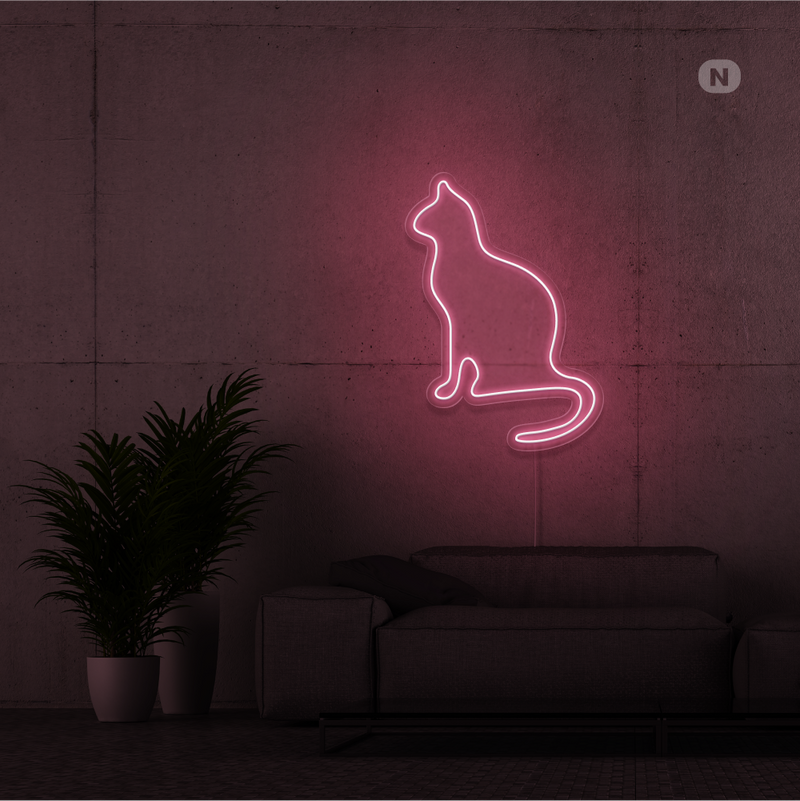 Cartel neon Gato