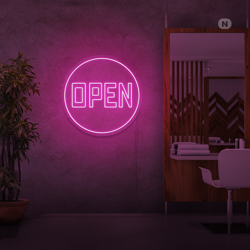 Cartel neon Open