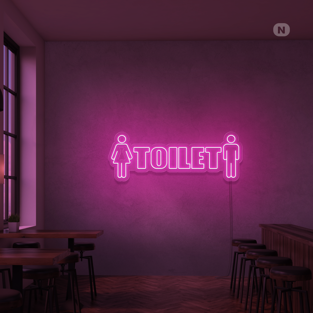 Cartel neon Toilet