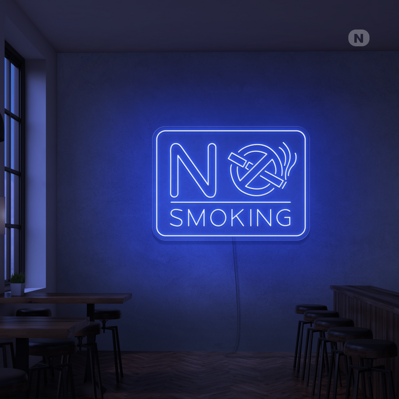 Cartel neon No Smoking