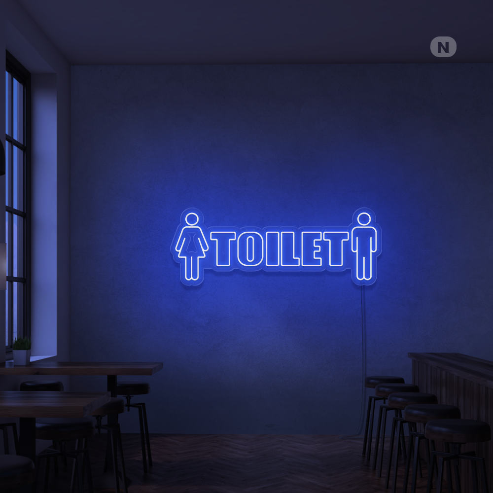 Cartel neon Toilet