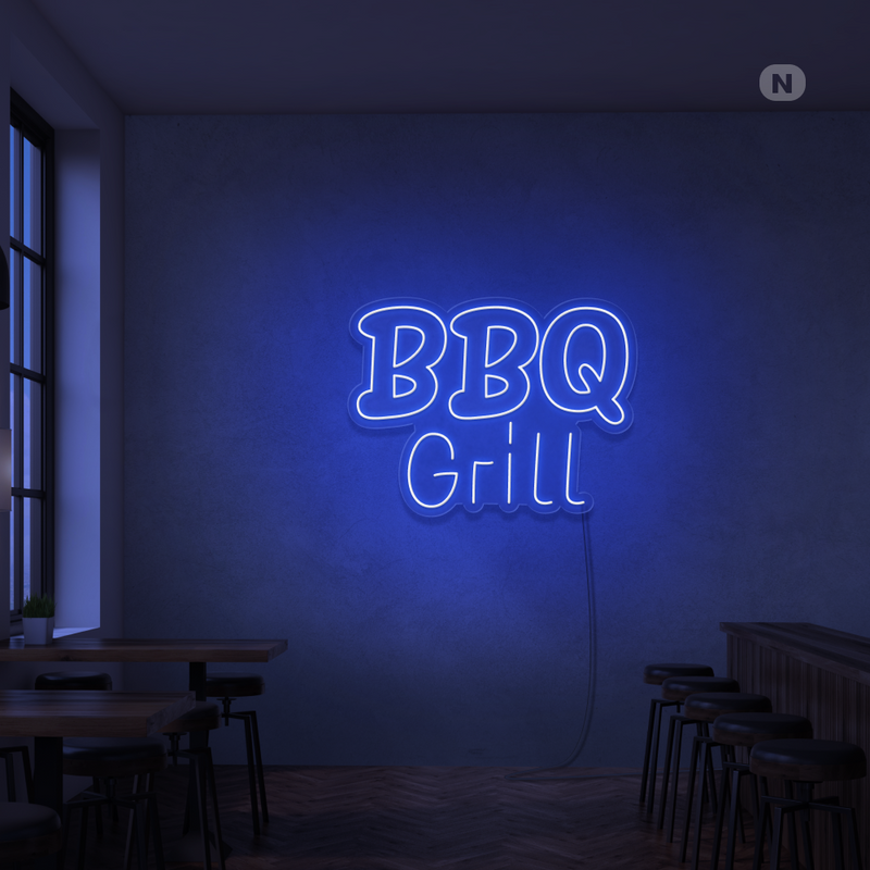 Cartel neon BBQ