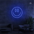 Cartel neon Cara sonriente