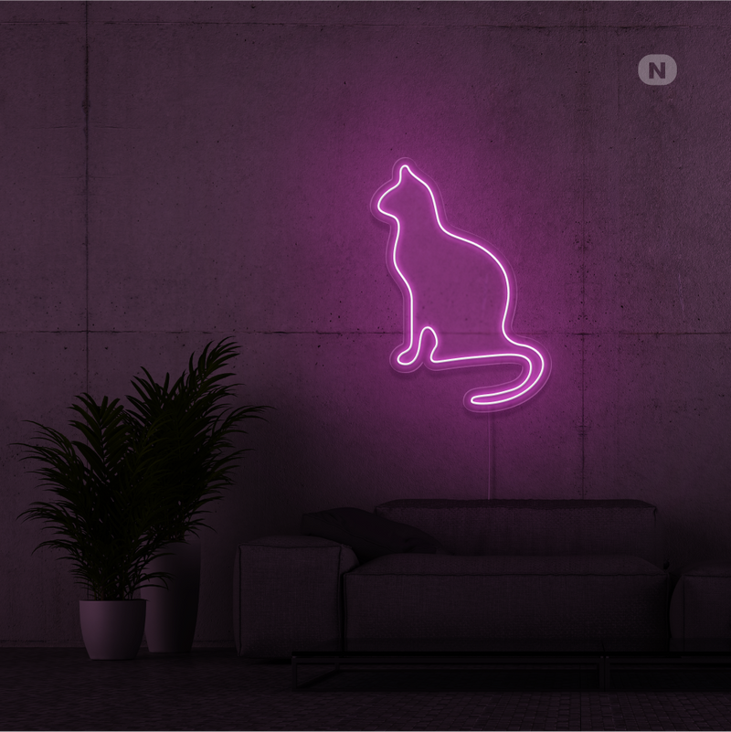 Cartel neon Gato