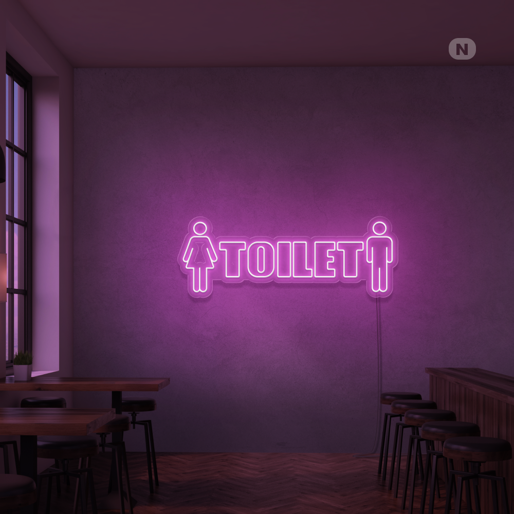 Cartel neon Toilet
