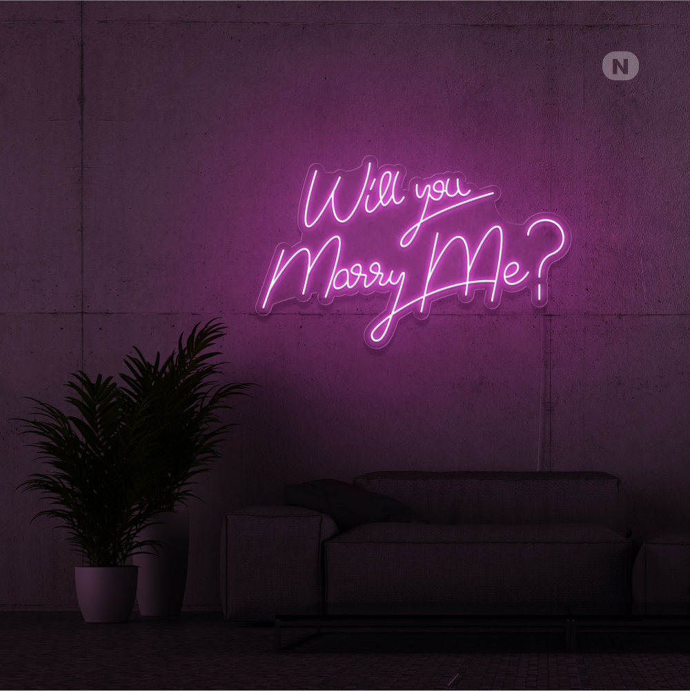 Cartel neon Will You Marry Me