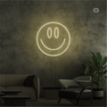 Cartel neon Cara sonriente