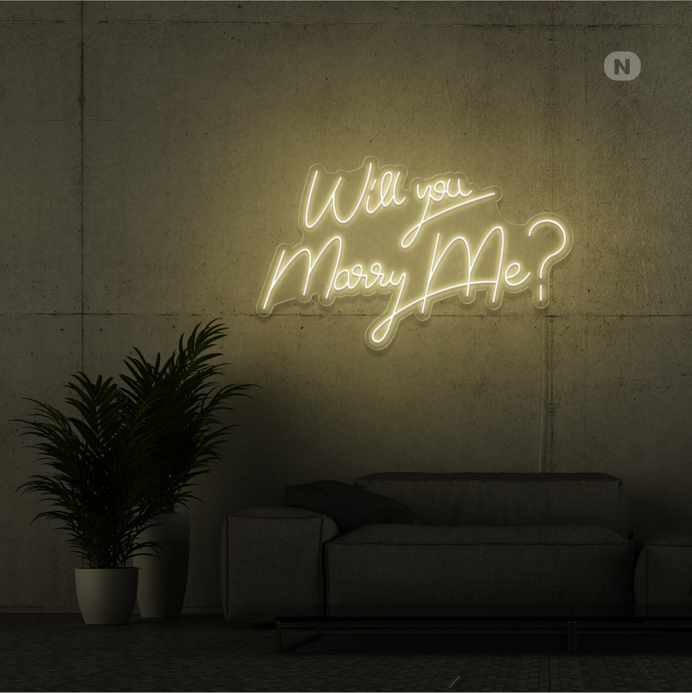 Cartel neon Will You Marry Me
