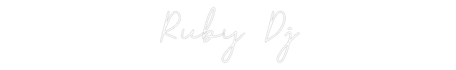 Neon personalizado: Ruby Dj