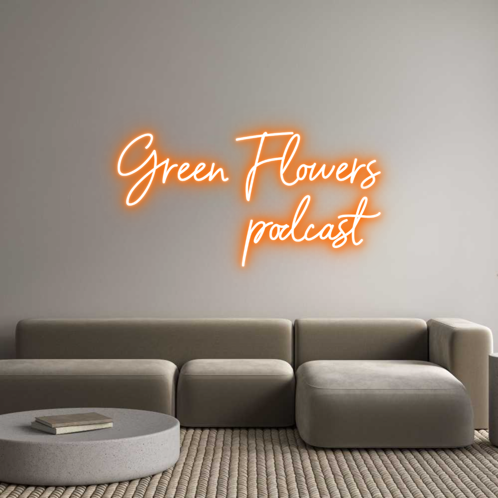 Neon personalizado: Green Flowers...