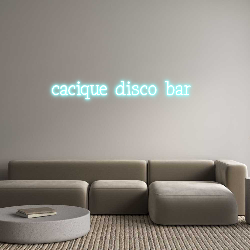 Neon personalizado: cacique disco...