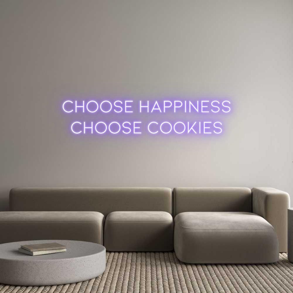 Neon personalizado: CHOOSE HAPPIN...