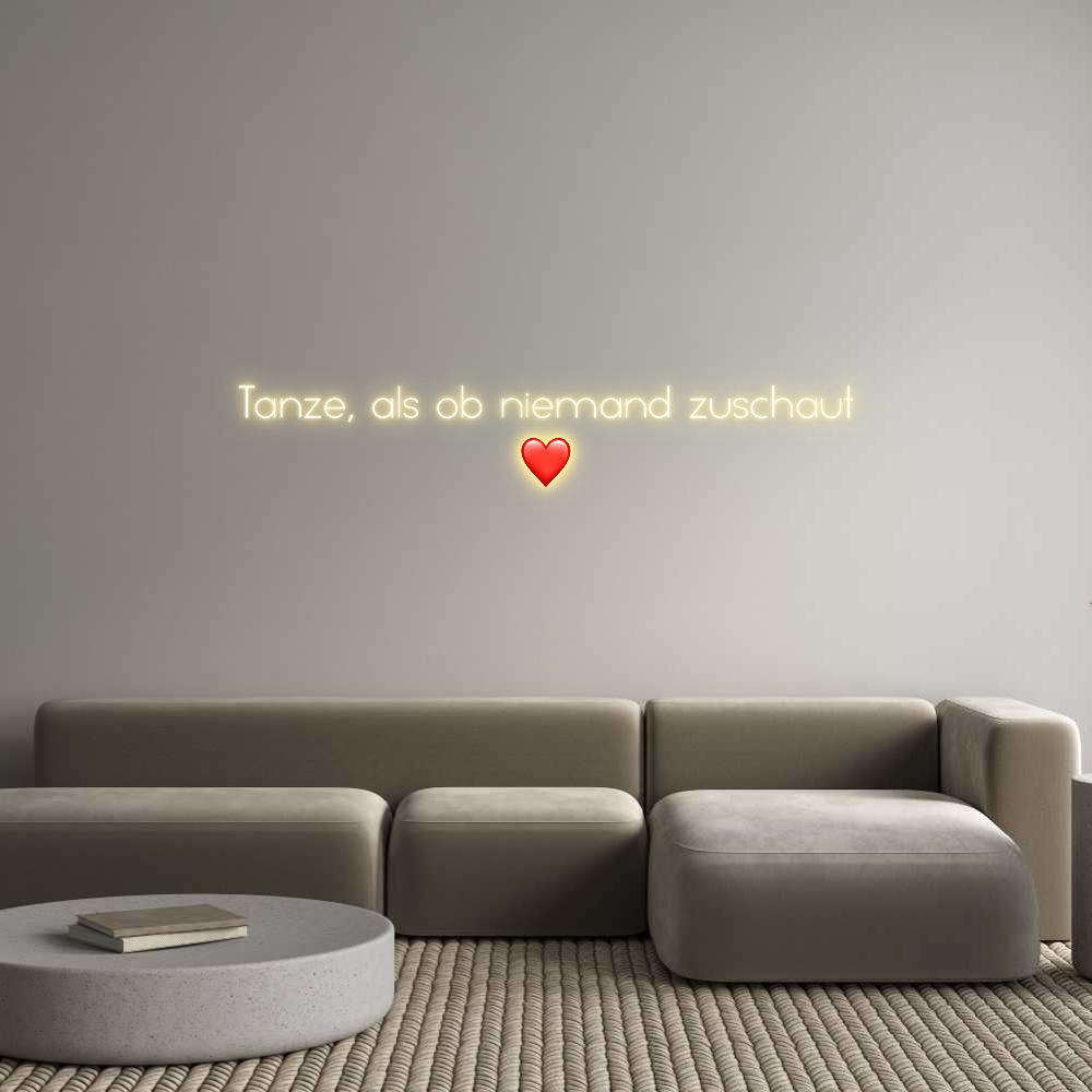 Neon personalizado: Tanze, als ob...